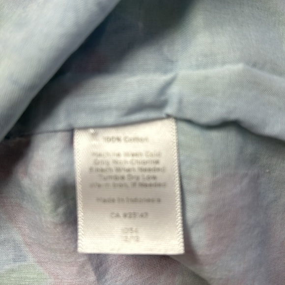 Talbots Multicolor Floral Sleeveless Blouse Lined Keyhole Back Sz10 - Picture 7 of 7